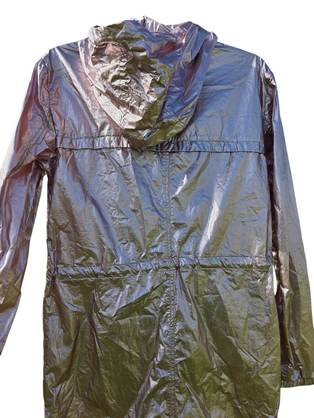 NWT Avec Les Filles Metallic Rain Jacket- S - Picture 6 of 13